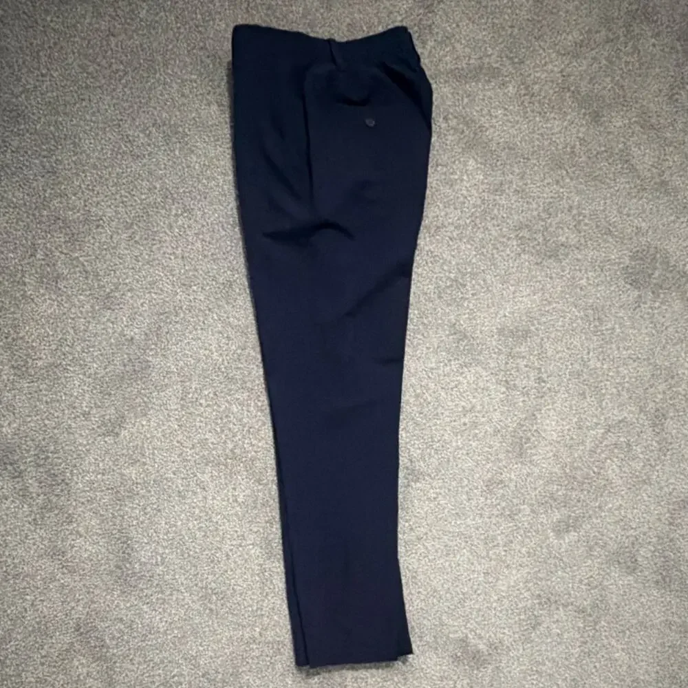 Under Armour Men's Blue Slim Fit Stretch Flat Front Pants 34